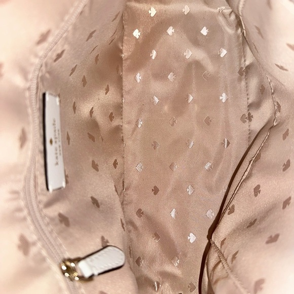 Kate Spade Payton Medium Dome Satchel White Leather Crossbody - Picture 4 of 12